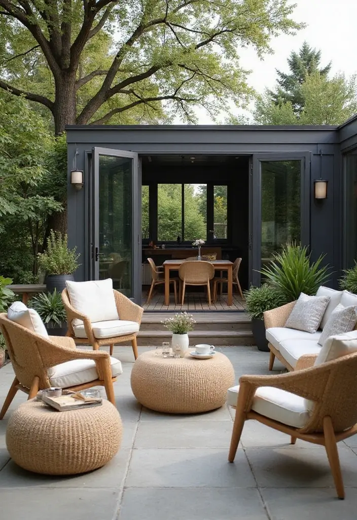 28 Scandinavian Terrace Ideas That Feel Open and Relaxing 18 28 Scandinavian Terrace Ideas That Feel Open and Relaxing - 18. Organic Shapes