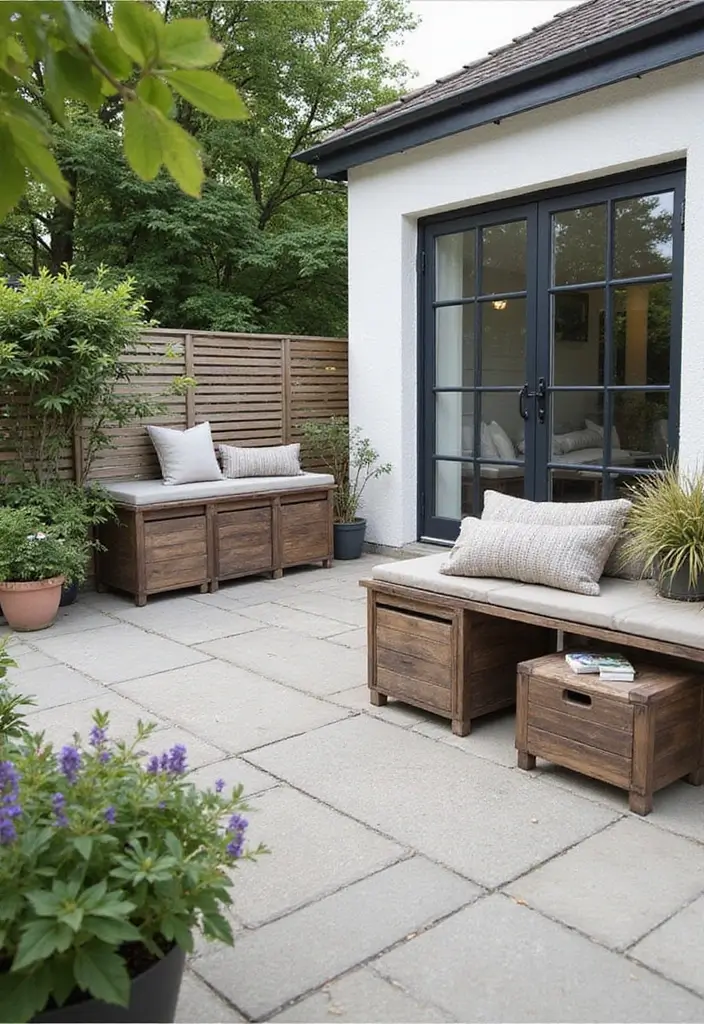 28 Scandinavian Terrace Ideas That Feel Open and Relaxing 25 28 Scandinavian Terrace Ideas That Feel Open and Relaxing - 25. Smart Storage Solutions