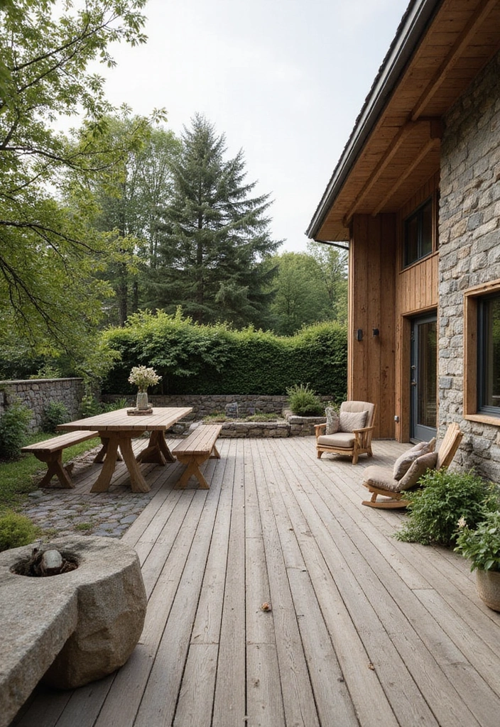 28 Scandinavian Terrace Ideas That Feel Open and Relaxing 5 28 Scandinavian Terrace Ideas That Feel Open and Relaxing - 5. Natural Materials