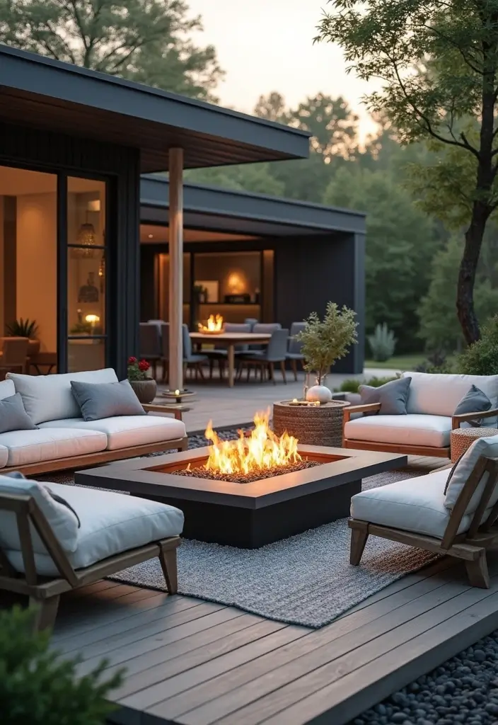 28 Scandinavian Terrace Ideas That Feel Open and Relaxing 8 28 Scandinavian Terrace Ideas That Feel Open and Relaxing - 8. Fire Pit or Outdoor Heater