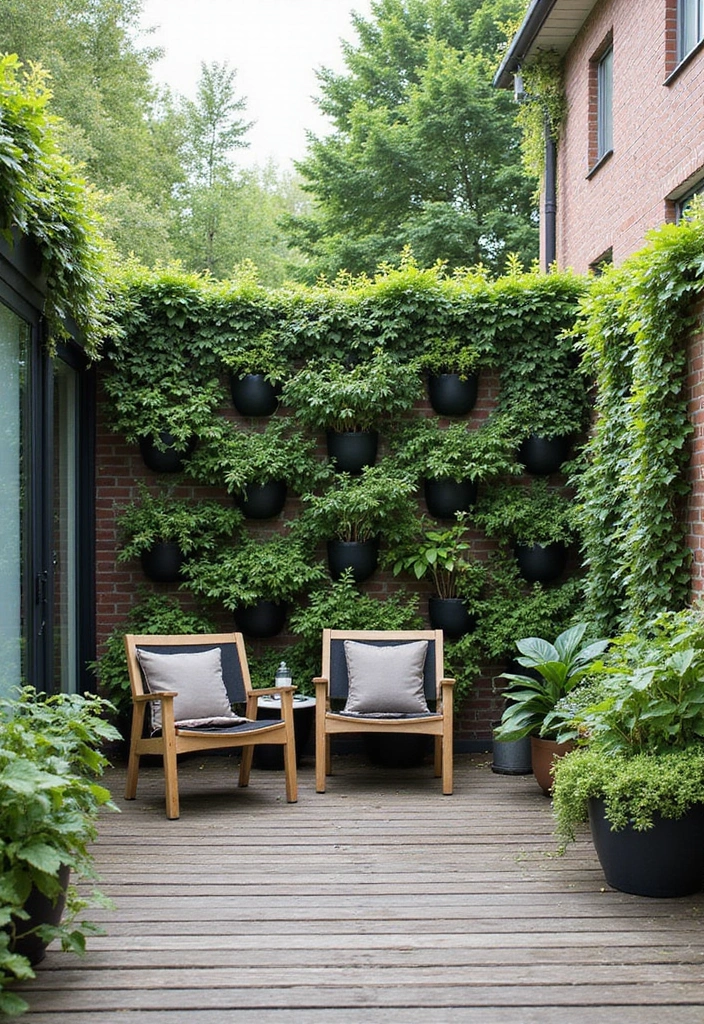 28 Scandinavian Terrace Ideas That Feel Open and Relaxing 9 28 Scandinavian Terrace Ideas That Feel Open and Relaxing - 9. Vertical Gardens
