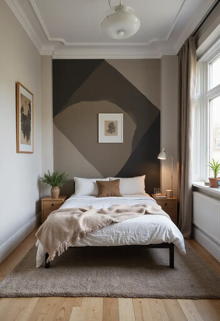 28 Small Bedroom Scandinavian Style Ideas That Maximize Comfort 19 28 Small Bedroom Scandinavian Style Ideas That Maximize Comfort - 19. Accent Wall