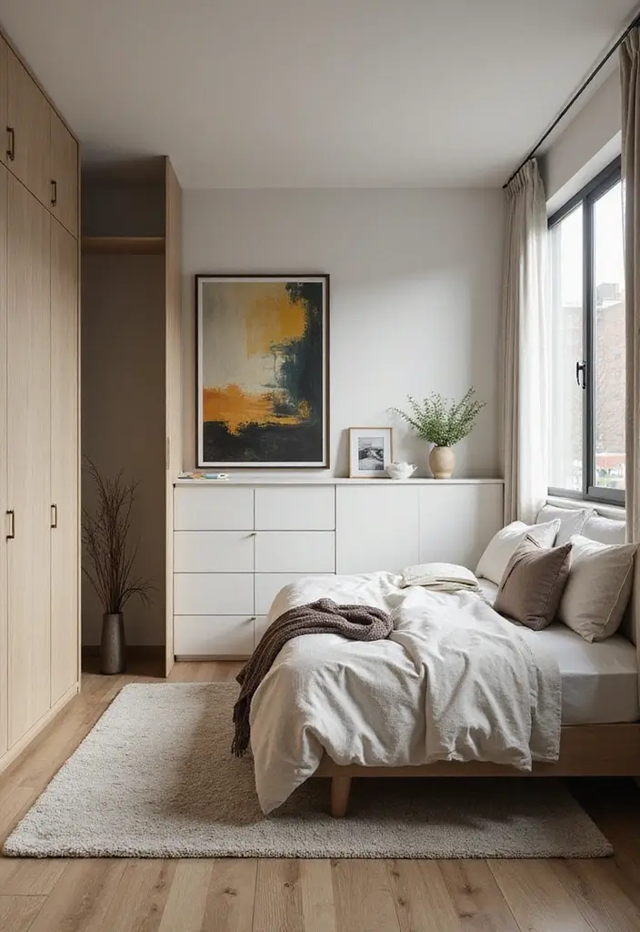 28 Small Bedroom Scandinavian Style Ideas That Maximize Comfort 27 28 Small Bedroom Scandinavian Style Ideas That Maximize Comfort - 27. Thoughtful Layout