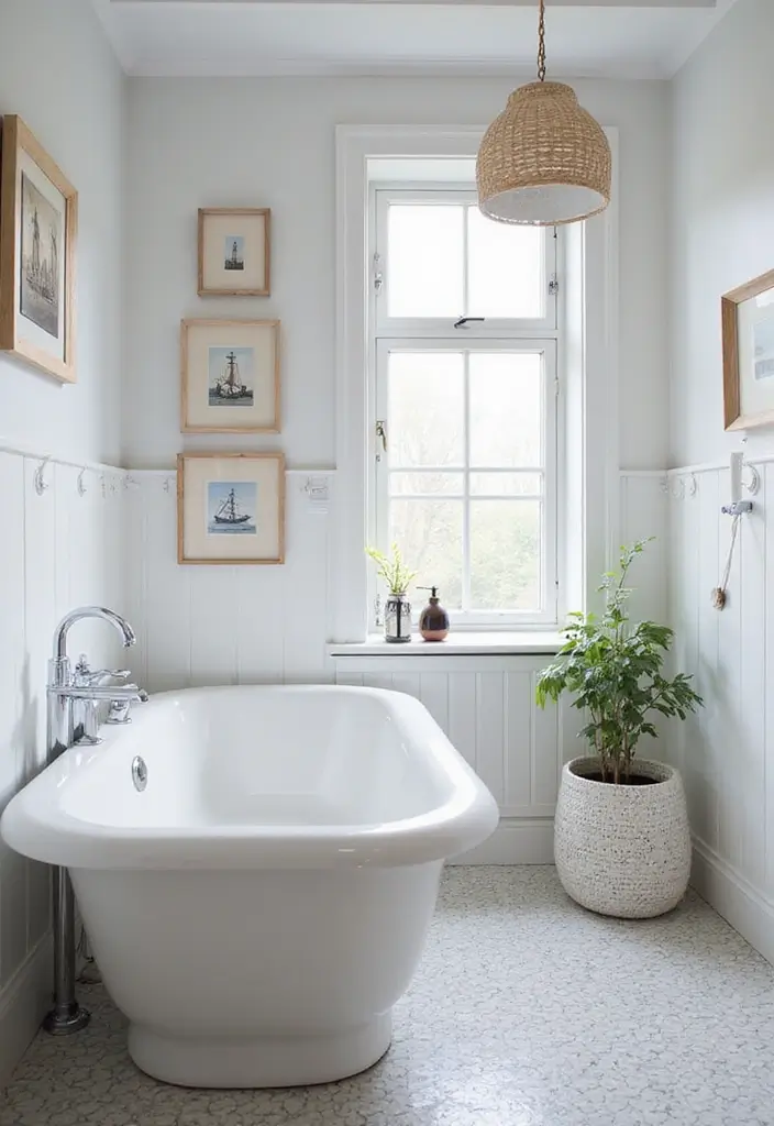 28 Small Scandinavian Bathroom Ideas That Look Bigger Instantly 14 28 Small Scandinavian Bathroom Ideas That Look Bigger Instantly - 14. Nautical Accents for a Fresh Feel