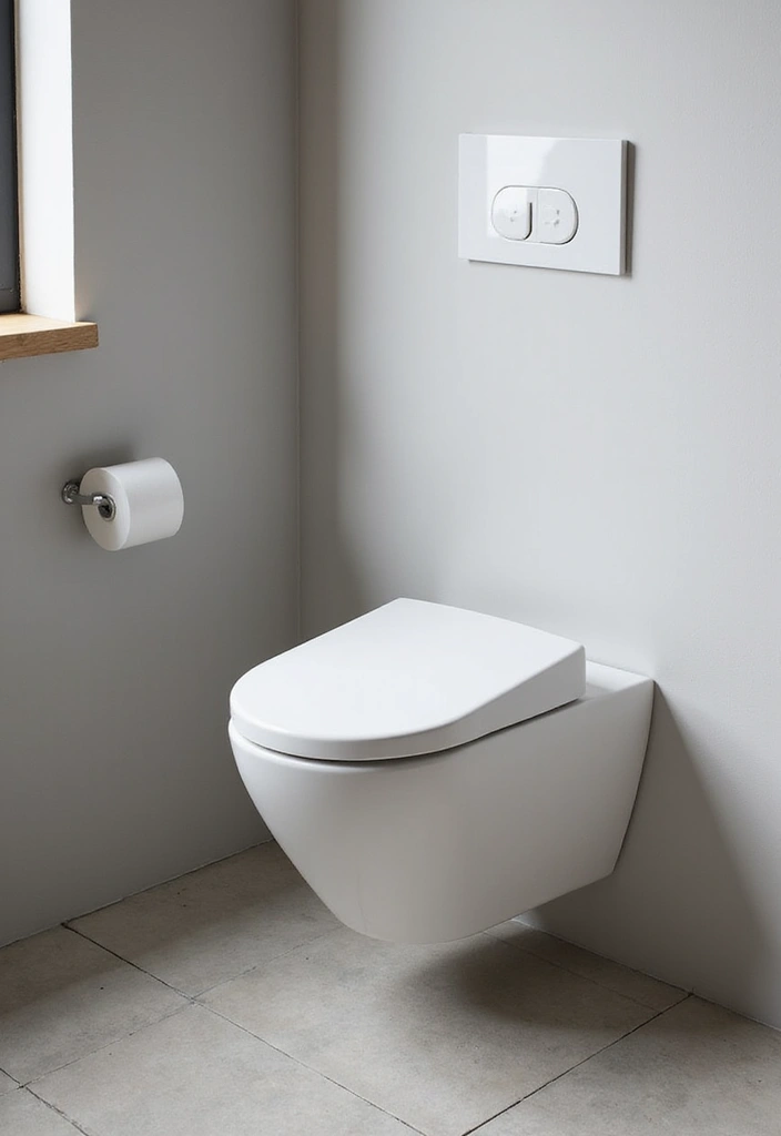 28 Small Scandinavian Bathroom Ideas That Look Bigger Instantly 16 28 Small Scandinavian Bathroom Ideas That Look Bigger Instantly - 16. Wall-Mounted Toilets