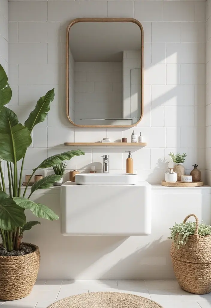 28 Small Scandinavian Bathroom Ideas That Look Bigger Instantly 18 28 Small Scandinavian Bathroom Ideas That Look Bigger Instantly - 18. Eco-Friendly Materials