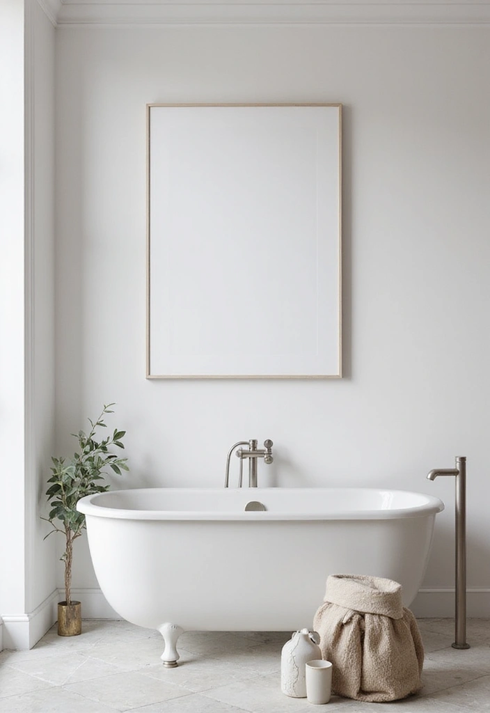 28 Small Scandinavian Bathroom Ideas That Look Bigger Instantly 19 28 Small Scandinavian Bathroom Ideas That Look Bigger Instantly - 19. Minimalist Wall Art
