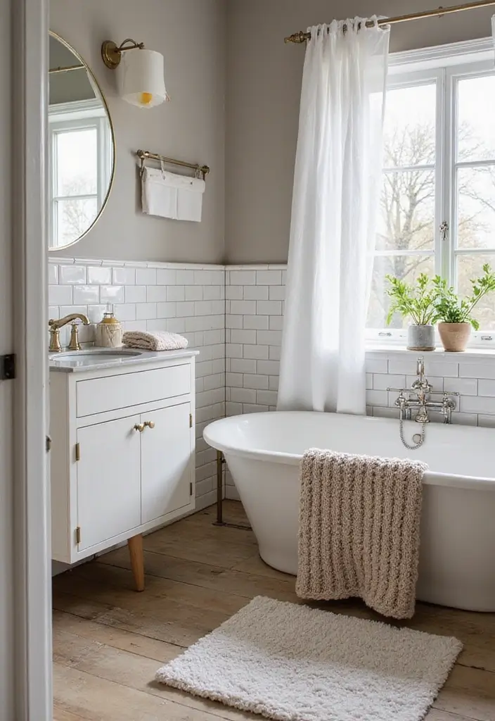 28 Small Scandinavian Bathroom Ideas That Look Bigger Instantly 23 28 Small Scandinavian Bathroom Ideas That Look Bigger Instantly - 23. Chunky Knits for Warmth