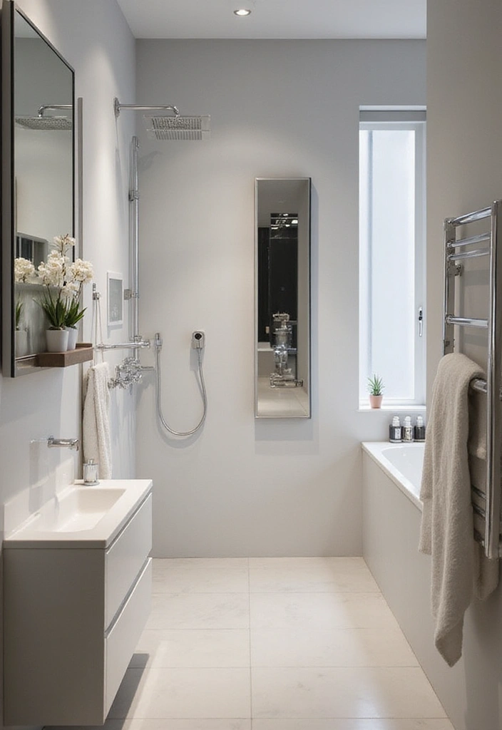 28 Small Scandinavian Bathroom Ideas That Look Bigger Instantly 24 28 Small Scandinavian Bathroom Ideas That Look Bigger Instantly - 24. Streamlined Technology