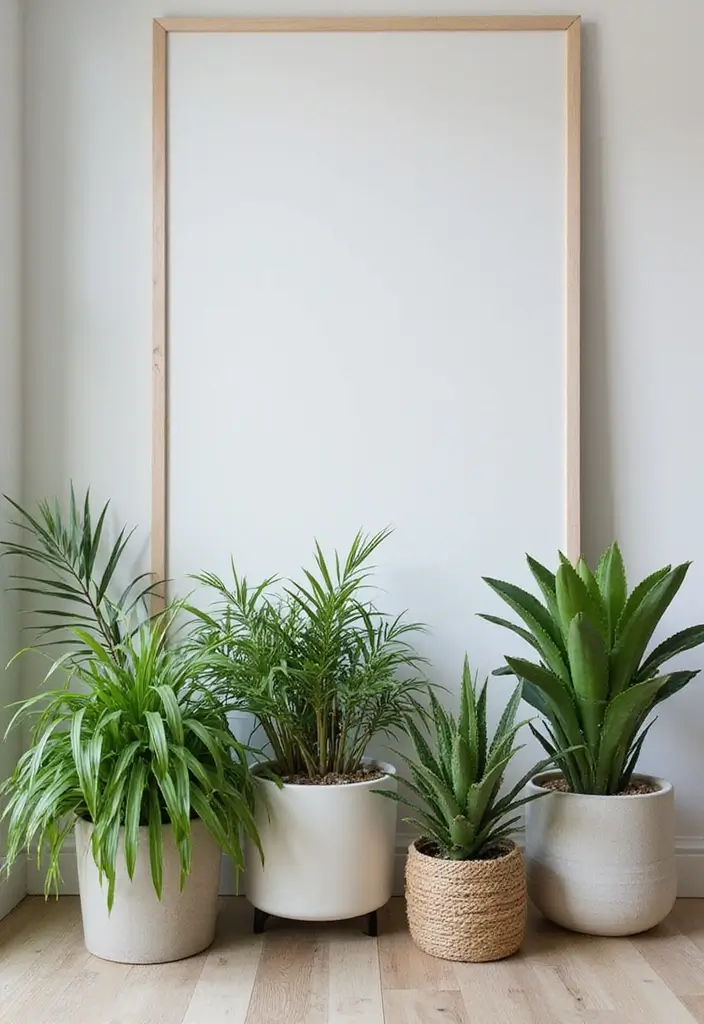 28 Small Scandinavian Bathroom Ideas That Look Bigger Instantly 8 28 Small Scandinavian Bathroom Ideas That Look Bigger Instantly - 8. Plants for Freshness and Life