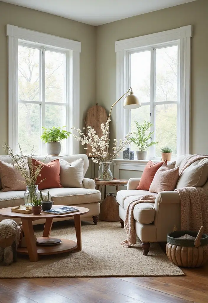 29 Grey Scandinavian Living Room Ideas for a Chic Aesthetic 20 29 Grey Scandinavian Living Room Ideas for a Chic Aesthetic - 20. Seasonal Switch-Ups