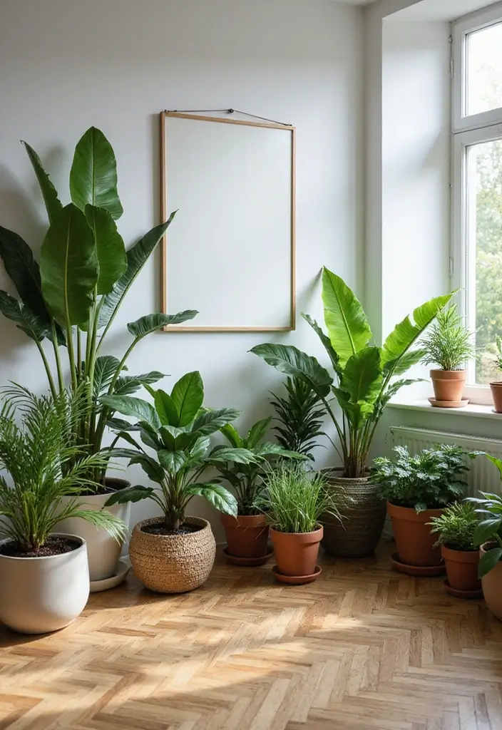 29 Grey Scandinavian Living Room Ideas for a Chic Aesthetic 23 29 Grey Scandinavian Living Room Ideas for a Chic Aesthetic - 23. The Power of Plants