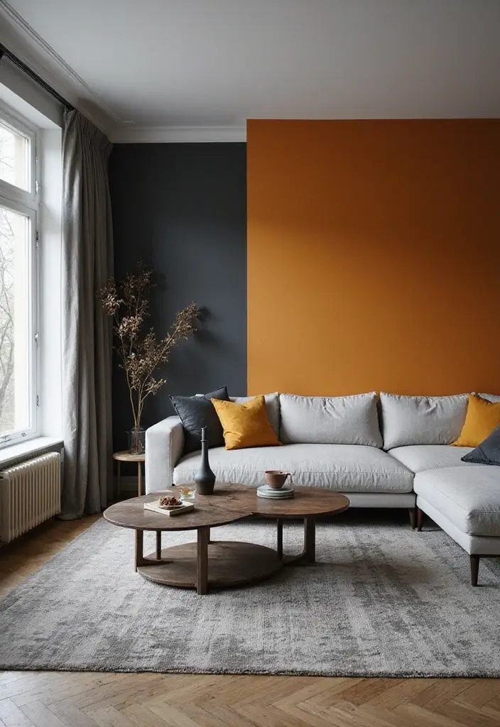 29 Grey Scandinavian Living Room Ideas for a Chic Aesthetic 24 29 Grey Scandinavian Living Room Ideas for a Chic Aesthetic - 24. Bold Accent Walls