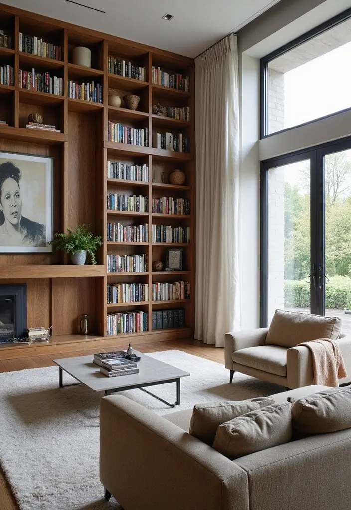 29 Grey Scandinavian Living Room Ideas for a Chic Aesthetic 26 29 Grey Scandinavian Living Room Ideas for a Chic Aesthetic - 26. Utilizing Vertical Space