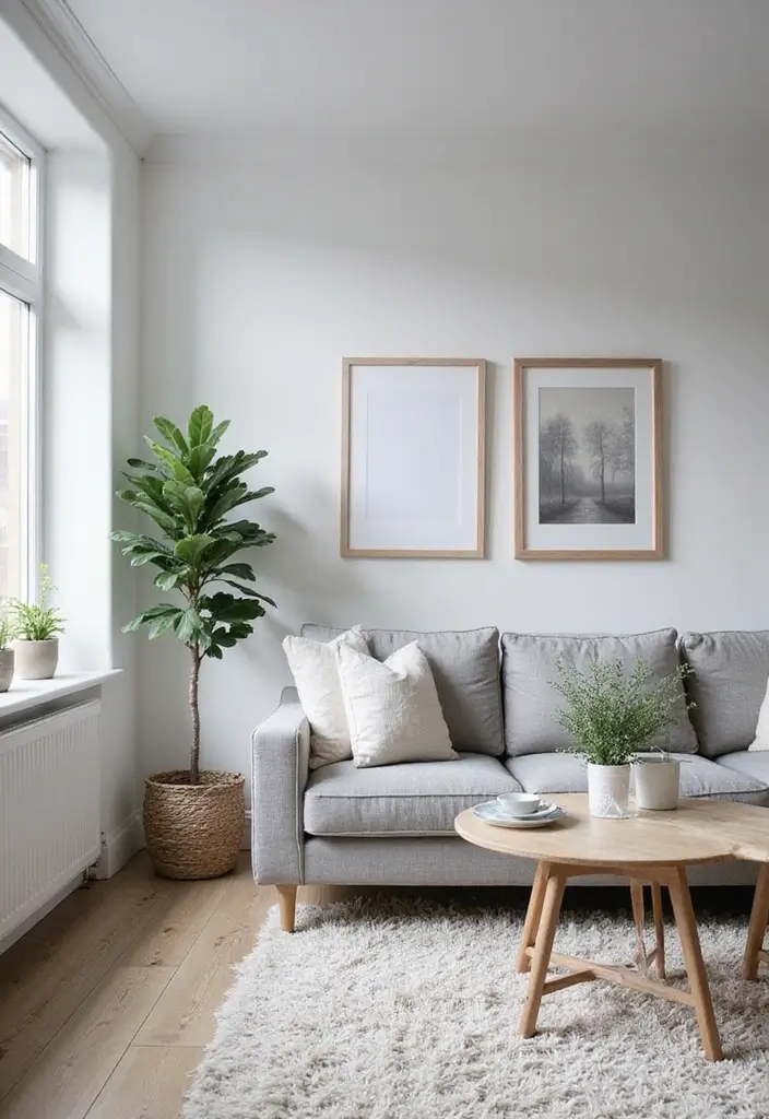 29 Grey Scandinavian Living Room Ideas for a Chic Aesthetic 7 29 Grey Scandinavian Living Room Ideas for a Chic Aesthetic - 7. Brightening with White Accents