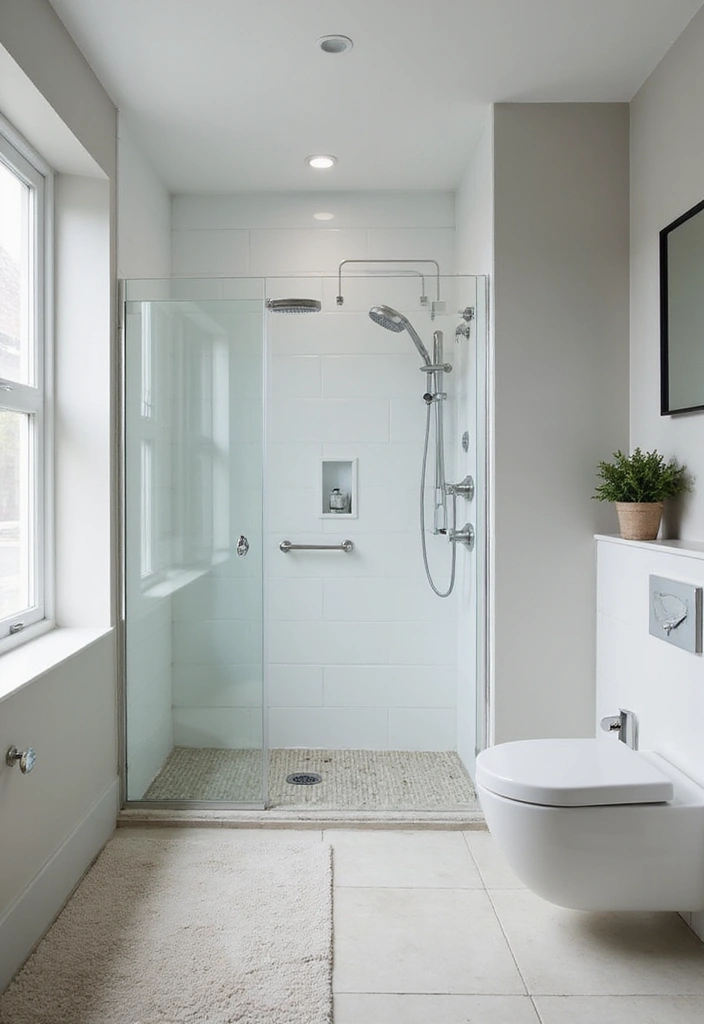 29 Scandinavian Bathroom Ideas for a Minimal Elegant Refresh 22 29 Scandinavian Bathroom Ideas for a Minimal Elegant Refresh - 22. Clear Glass Shower Doors