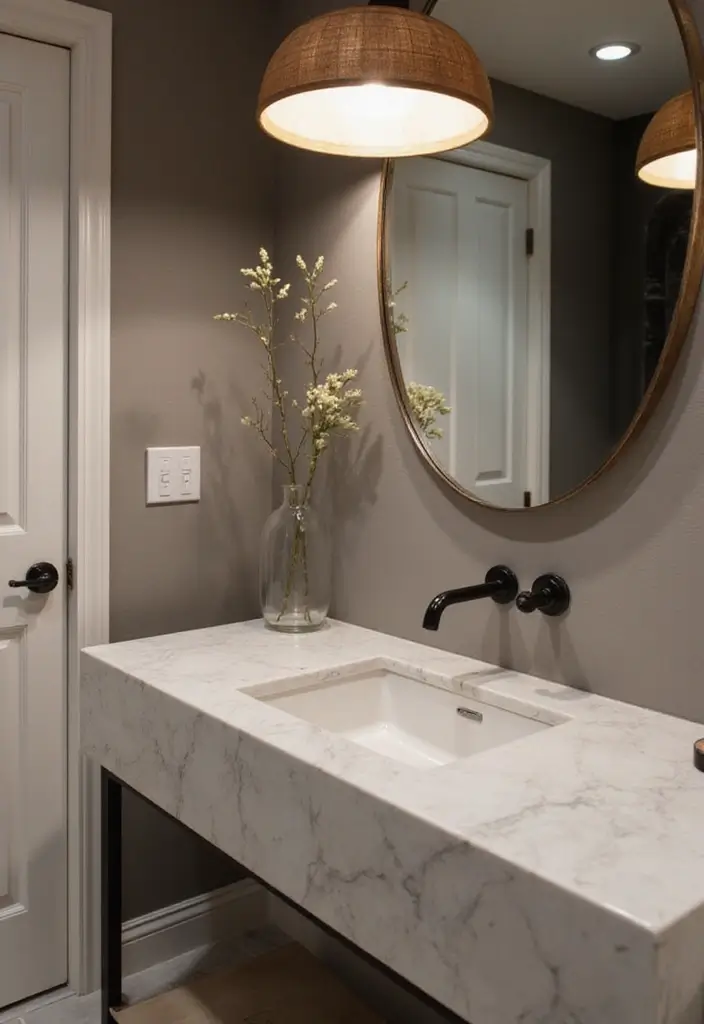 29 Scandinavian Bathroom Ideas for a Minimal Elegant Refresh 23 29 Scandinavian Bathroom Ideas for a Minimal Elegant Refresh - 23. Statement Lighting Fixtures