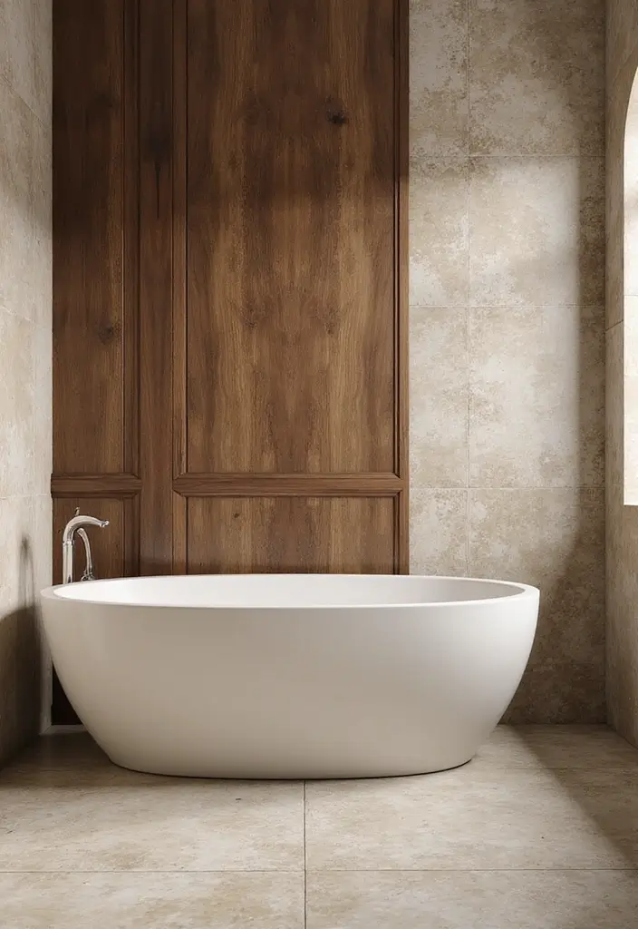 29 Scandinavian Bathroom Ideas for a Minimal Elegant Refresh 24 29 Scandinavian Bathroom Ideas for a Minimal Elegant Refresh - 24. Elegant Wall Treatments