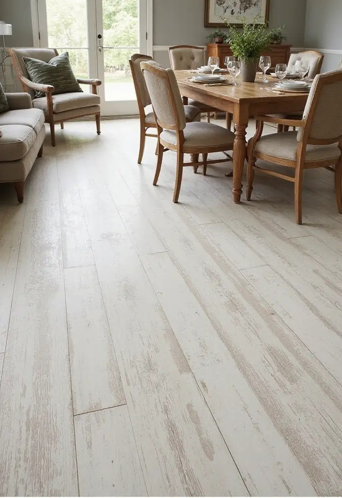 29 Scandinavian Flooring Ideas That Elevate Every Room 2 29 Scandinavian Flooring Ideas That Elevate Every Room - 2. Distressed Whitewashed Wood