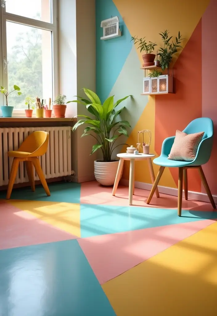 29 Scandinavian Flooring Ideas That Elevate Every Room 28 29 Scandinavian Flooring Ideas That Elevate Every Room - 28. Charming Painted Floors