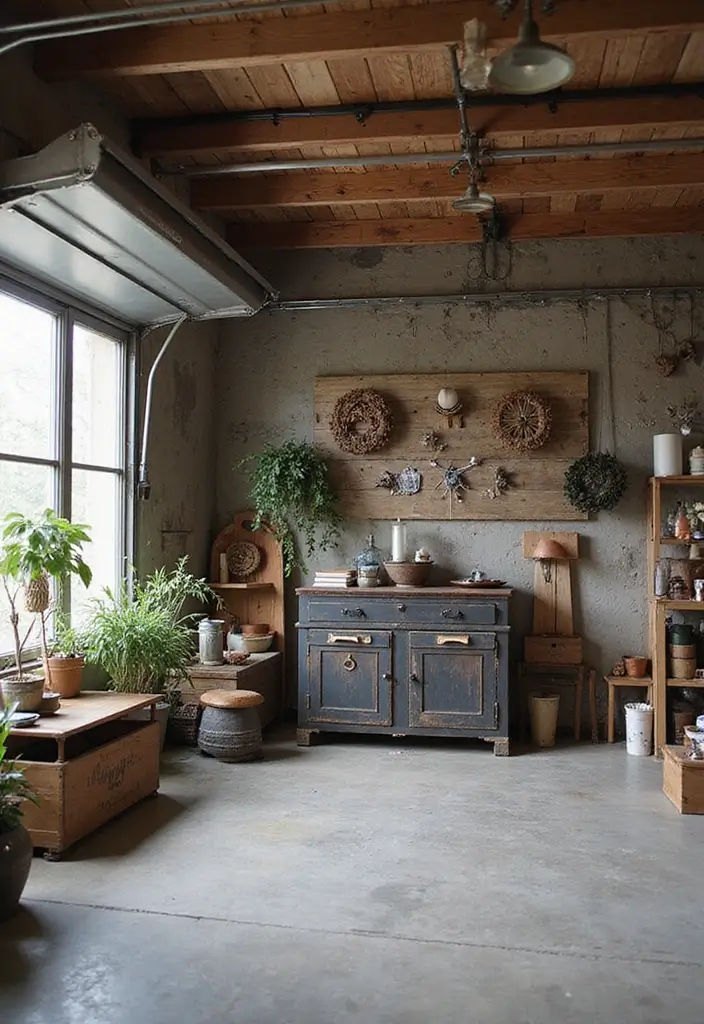 29 Scandinavian Garage Designs That Balance Function and Style 14 29 Scandinavian Garage Designs That Balance Function and Style - 14. Upcycled Decor: Unique Touches with a Story