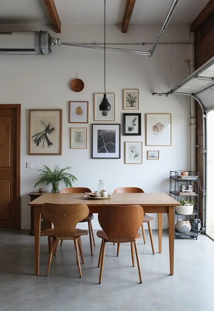 29 Scandinavian Garage Designs That Balance Function and Style 16 29 Scandinavian Garage Designs That Balance Function and Style - 16. Artistic Touches: Bring in Art and Creativity