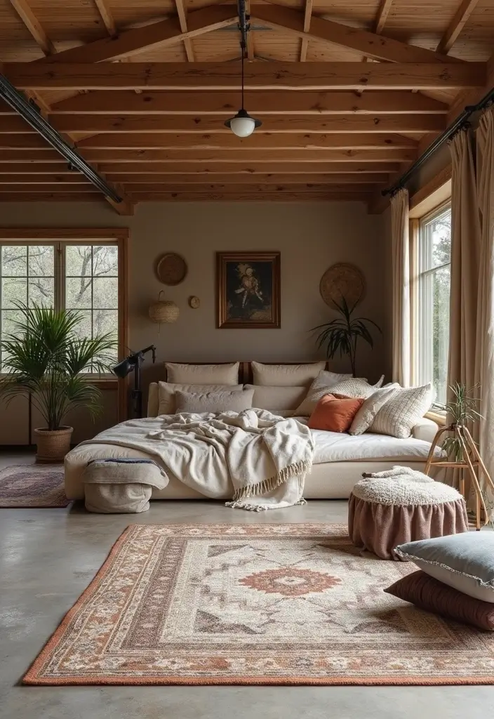 29 Scandinavian Garage Designs That Balance Function and Style 19 29 Scandinavian Garage Designs That Balance Function and Style - 19. Cozy Textiles: Softening the Garage Environment