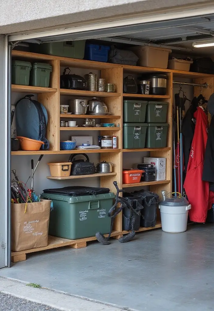 29 Scandinavian Garage Designs That Balance Function and Style 25 29 Scandinavian Garage Designs That Balance Function and Style - 25. Seasonal Rotations: Switching Storage with the Seasons