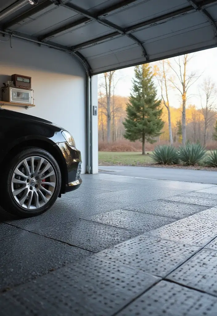 29 Scandinavian Garage Designs That Balance Function and Style 26 29 Scandinavian Garage Designs That Balance Function and Style - 26. Comfortable Flooring: A Soft Touch Underfoot