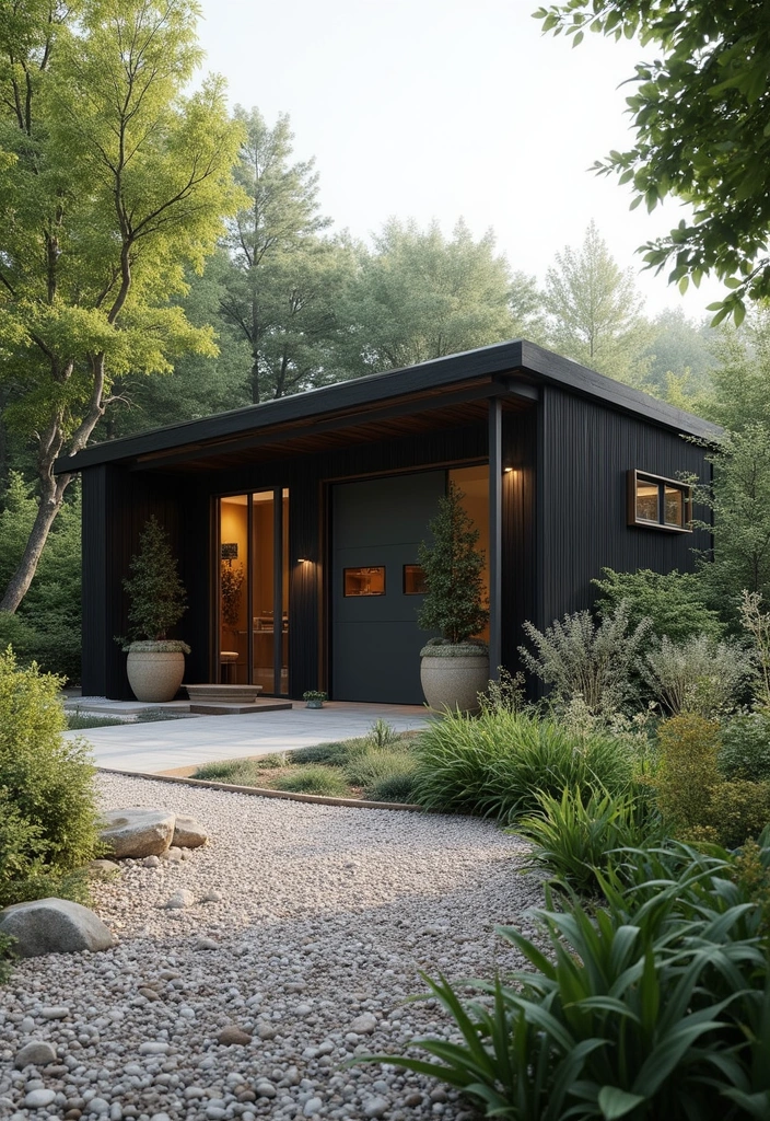 29 Scandinavian Garage Designs That Balance Function and Style 28 29 Scandinavian Garage Designs That Balance Function and Style - 28. Eco-Friendly Landscaping: Creating a Green Space