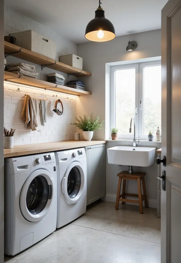 29 Scandinavian Laundry Room Designs for Simple Clean Living 11 29 Scandinavian Laundry Room Designs for Simple Clean Living - 11. Smart Lighting Choices