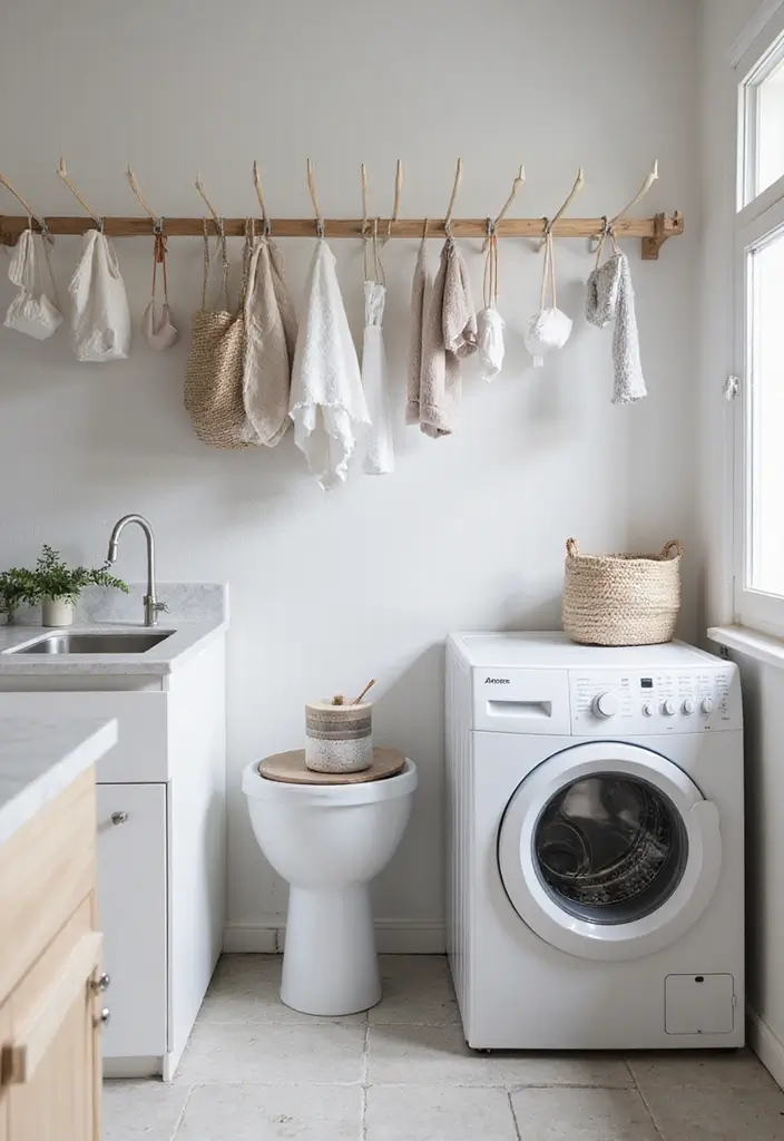 29 Scandinavian Laundry Room Designs for Simple Clean Living 18 29 Scandinavian Laundry Room Designs for Simple Clean Living - 18. Clever Drying Solutions