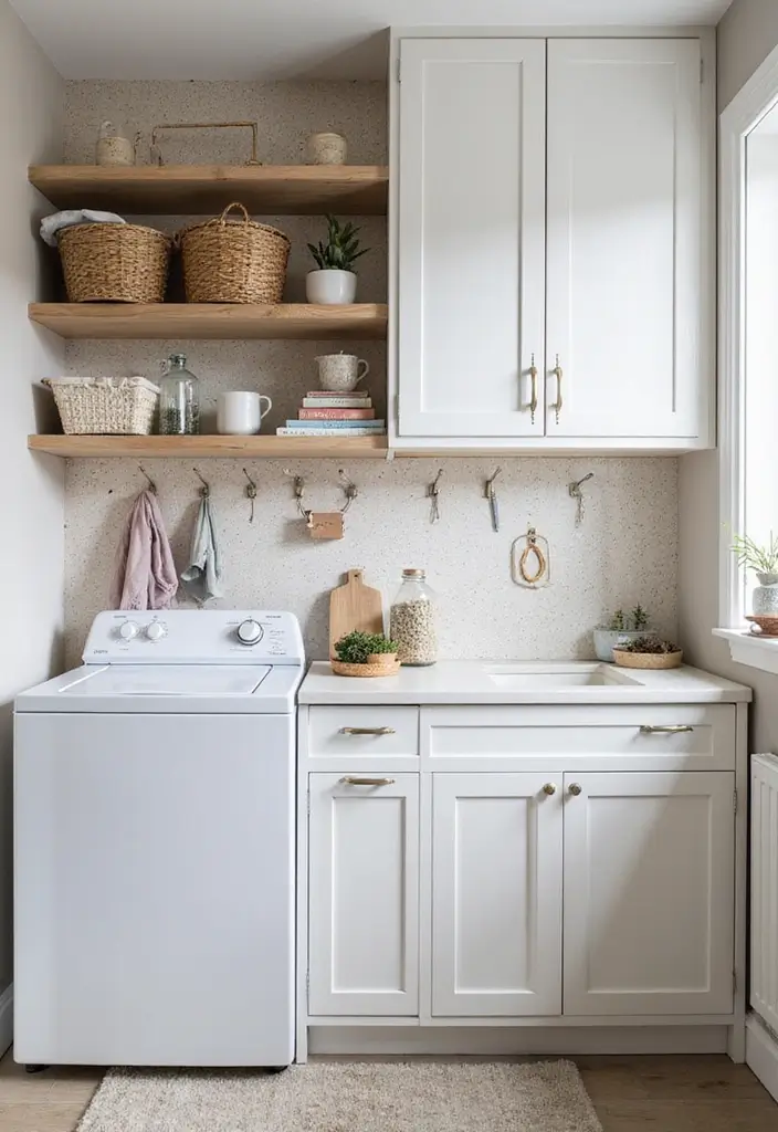 29 Scandinavian Laundry Room Designs for Simple Clean Living 2 29 Scandinavian Laundry Room Designs for Simple Clean Living - 2. Functional Storage Solutions
