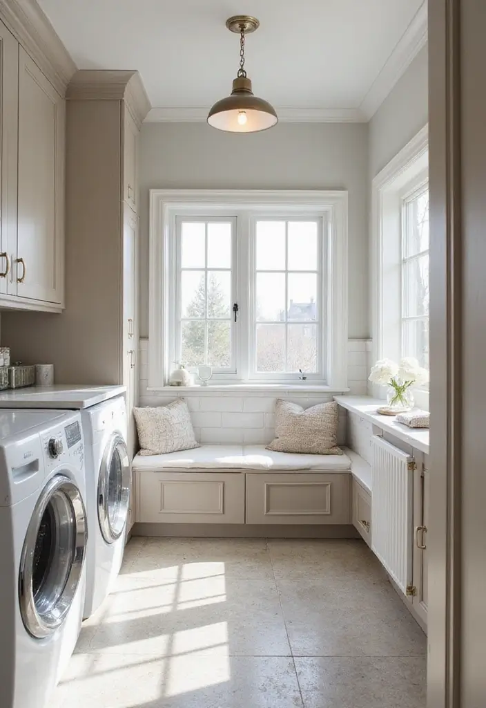 29 Scandinavian Laundry Room Designs for Simple Clean Living 27 29 Scandinavian Laundry Room Designs for Simple Clean Living - 27. Bathroom-Like Amenities