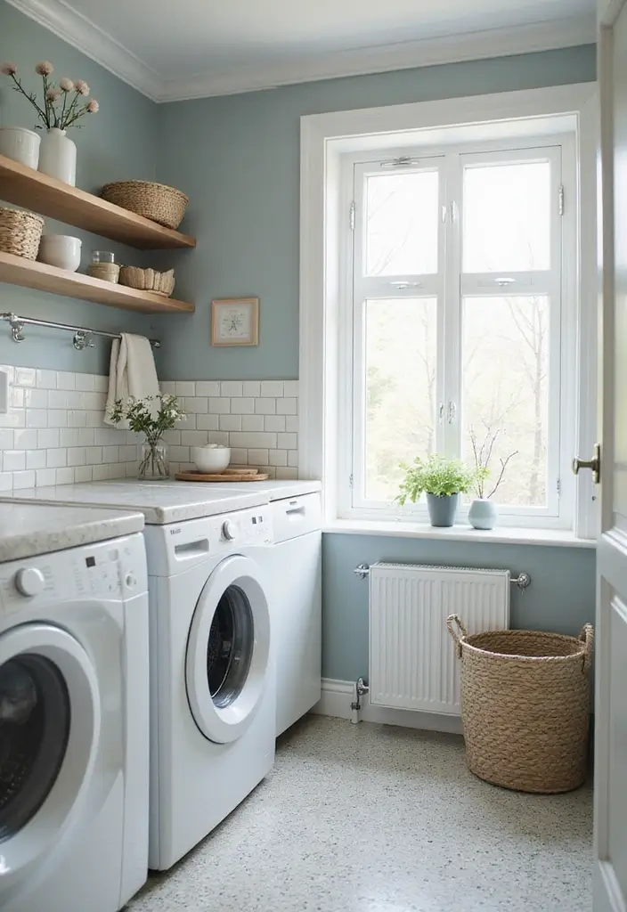 29 Scandinavian Laundry Room Designs for Simple Clean Living 7 29 Scandinavian Laundry Room Designs for Simple Clean Living - 7. The Power of Color