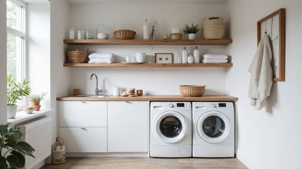 29 Scandinavian Laundry Room Designs for Simple Clean Living