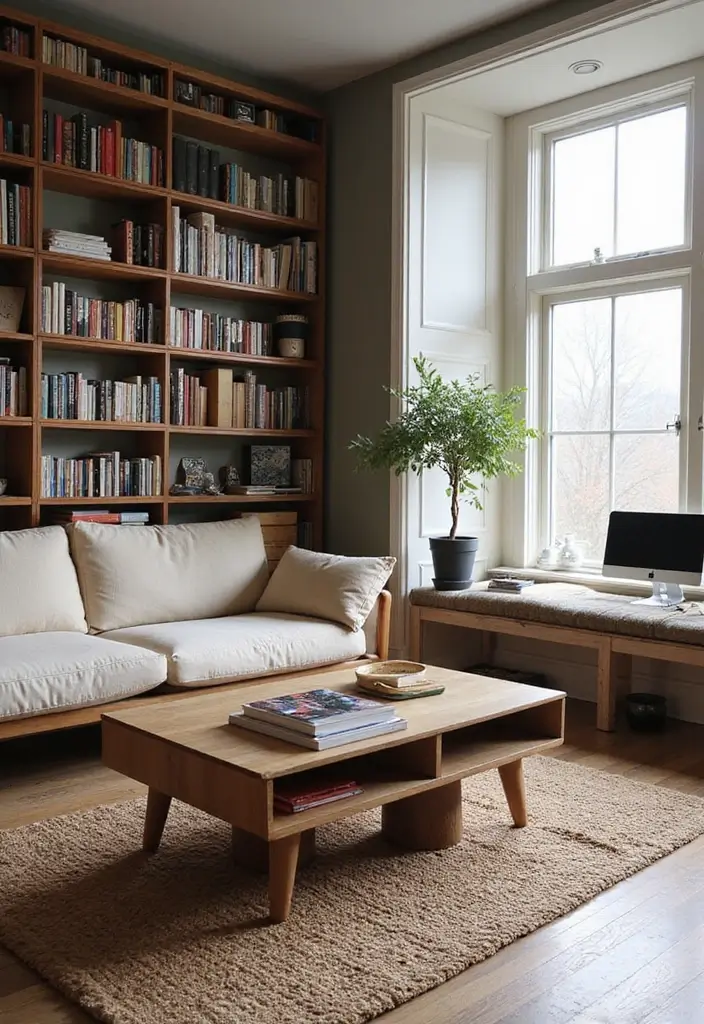 29 Scandinavian Library Design Ideas That Inspire Reading 13 29 Scandinavian Library Design Ideas That Inspire Reading - 13. Multi-functional Furniture