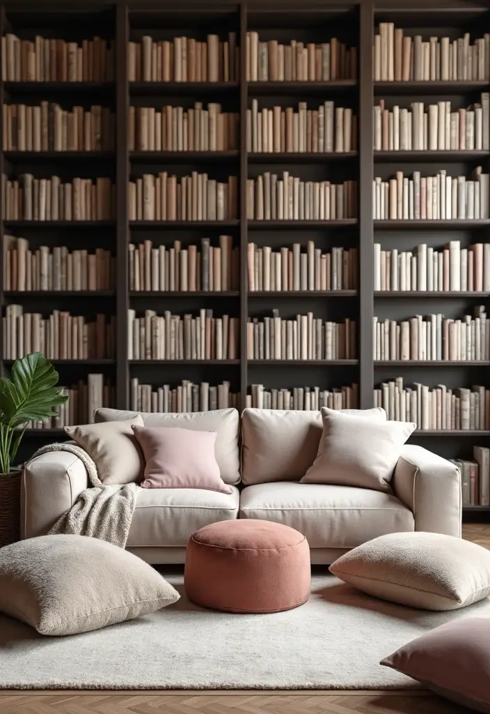 29 Scandinavian Library Design Ideas That Inspire Reading 20 29 Scandinavian Library Design Ideas That Inspire Reading - 20. Soft Furnishings