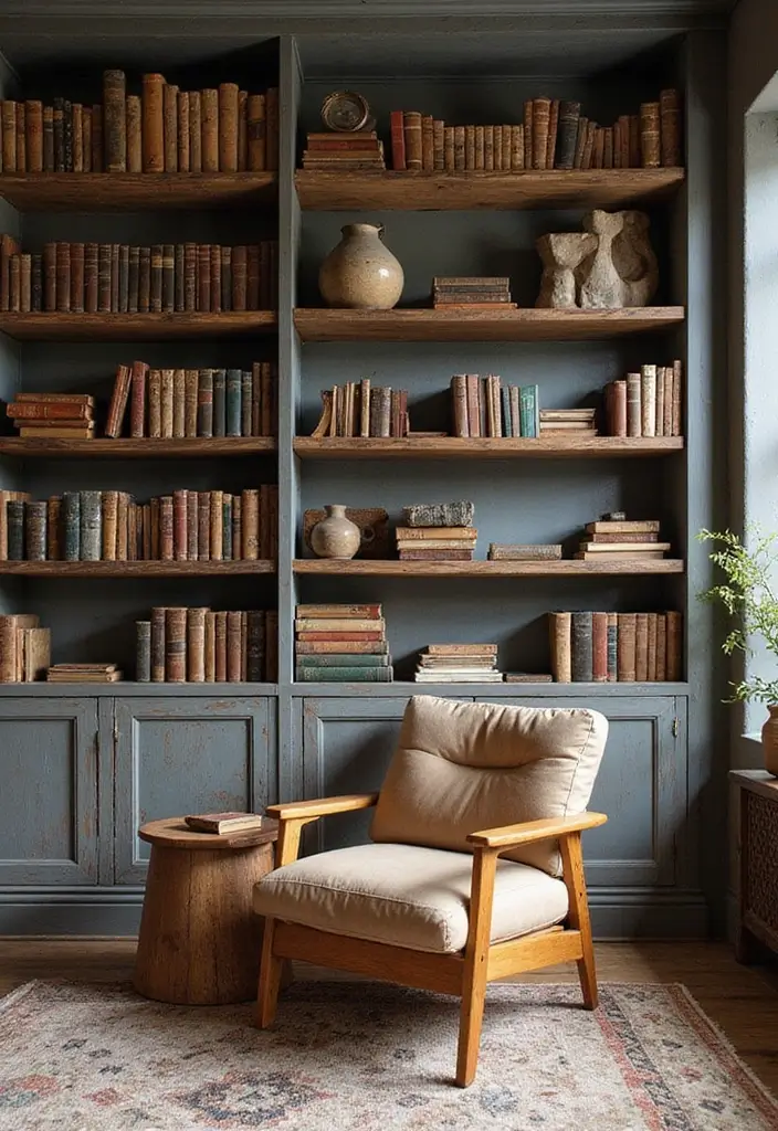 29 Scandinavian Library Design Ideas That Inspire Reading 22 29 Scandinavian Library Design Ideas That Inspire Reading - 22. Reclaimed Materials
