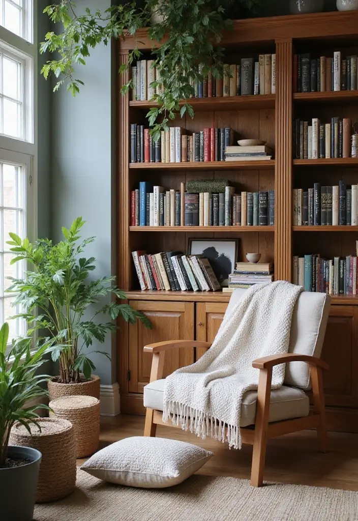 29 Scandinavian Library Design Ideas That Inspire Reading 25 29 Scandinavian Library Design Ideas That Inspire Reading - 25. Seasonal Decor