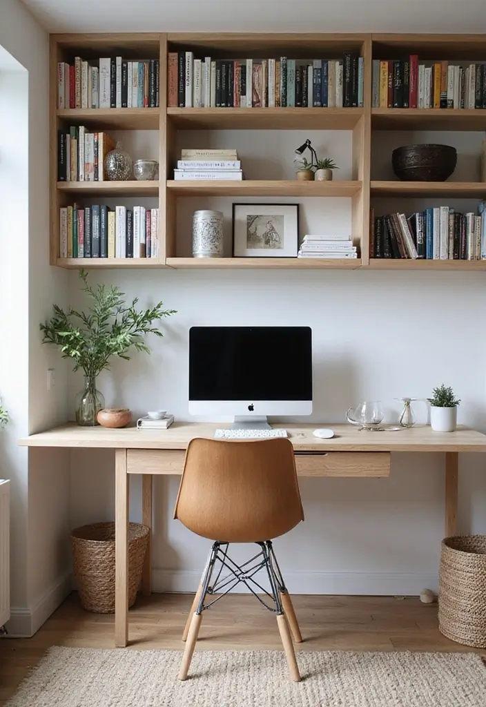 29 Scandinavian Library Design Ideas That Inspire Reading 4 29 Scandinavian Library Design Ideas That Inspire Reading - 4. Functional Home Workspaces