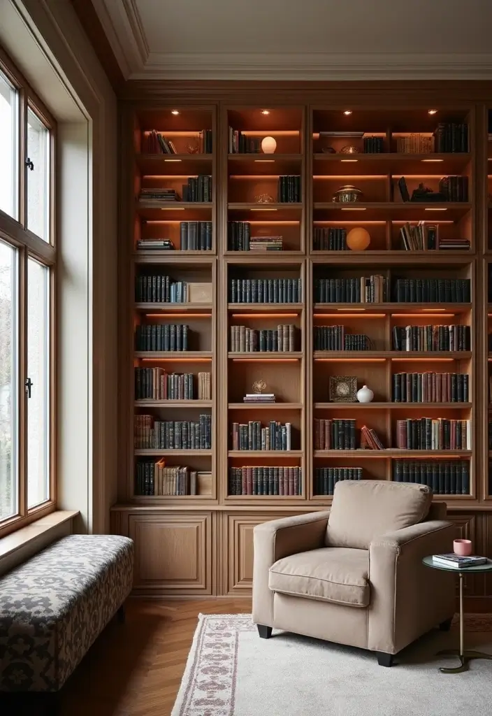 29 Scandinavian Library Design Ideas That Inspire Reading 7 29 Scandinavian Library Design Ideas That Inspire Reading - 7. Built-in Bookcases