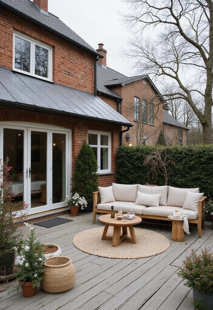 29 Scandinavian Patio Ideas for Outdoor Serenity 24 29 Scandinavian Patio Ideas for Outdoor Serenity - 24. Seasonal Decor