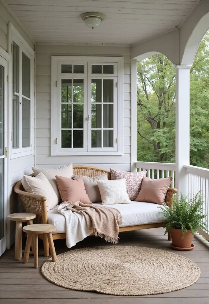 29 Scandinavian Porch Ideas That Blend Indoor and Outdoor Living 19 29 Scandinavian Porch Ideas That Blend Indoor and Outdoor Living - 19. Outdoor Cozy Bed