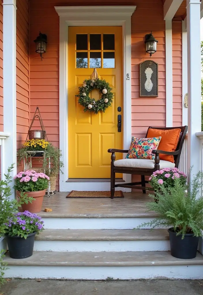 29 Scandinavian Porch Ideas That Blend Indoor and Outdoor Living 23 29 Scandinavian Porch Ideas That Blend Indoor and Outdoor Living - 23. Bright Colored Accents