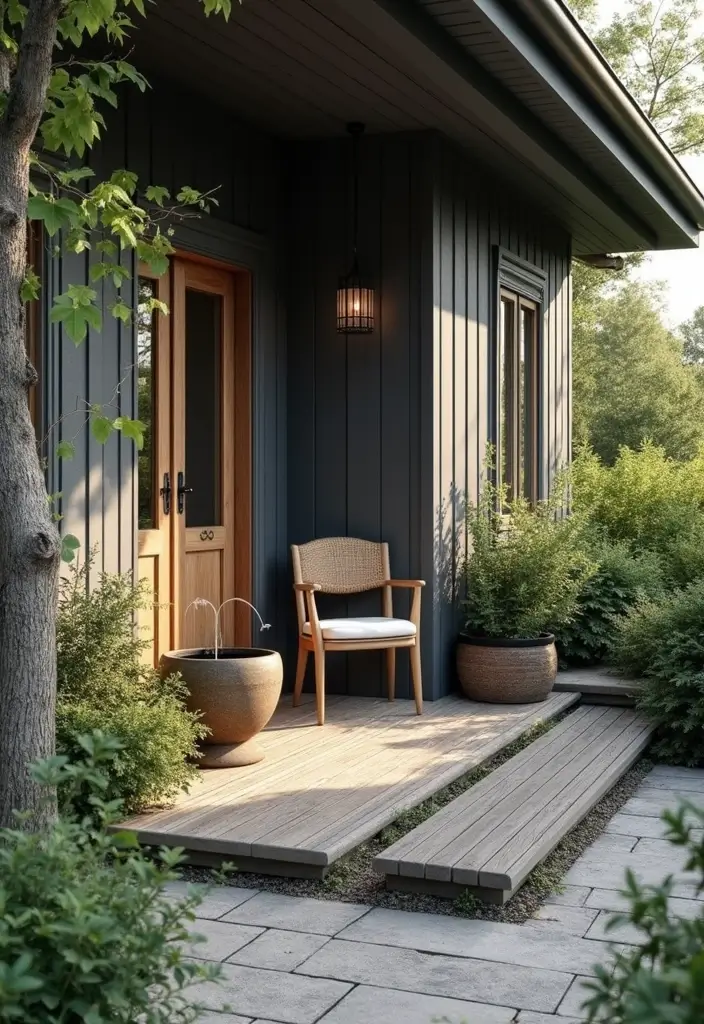 29 Scandinavian Porch Ideas That Blend Indoor and Outdoor Living 27 29 Scandinavian Porch Ideas That Blend Indoor and Outdoor Living - 27. Incorporating Water Features