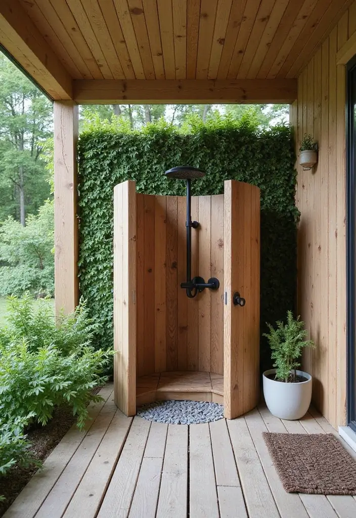 29 Scandinavian Porch Ideas That Blend Indoor and Outdoor Living 28 29 Scandinavian Porch Ideas That Blend Indoor and Outdoor Living - 28. Charming Outdoor Shower