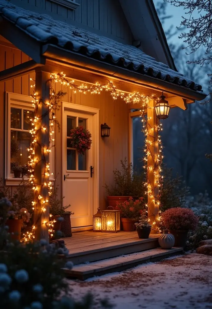 29 Scandinavian Porch Ideas That Blend Indoor and Outdoor Living 4 29 Scandinavian Porch Ideas That Blend Indoor and Outdoor Living - 4. Warm Lighting for Evenings