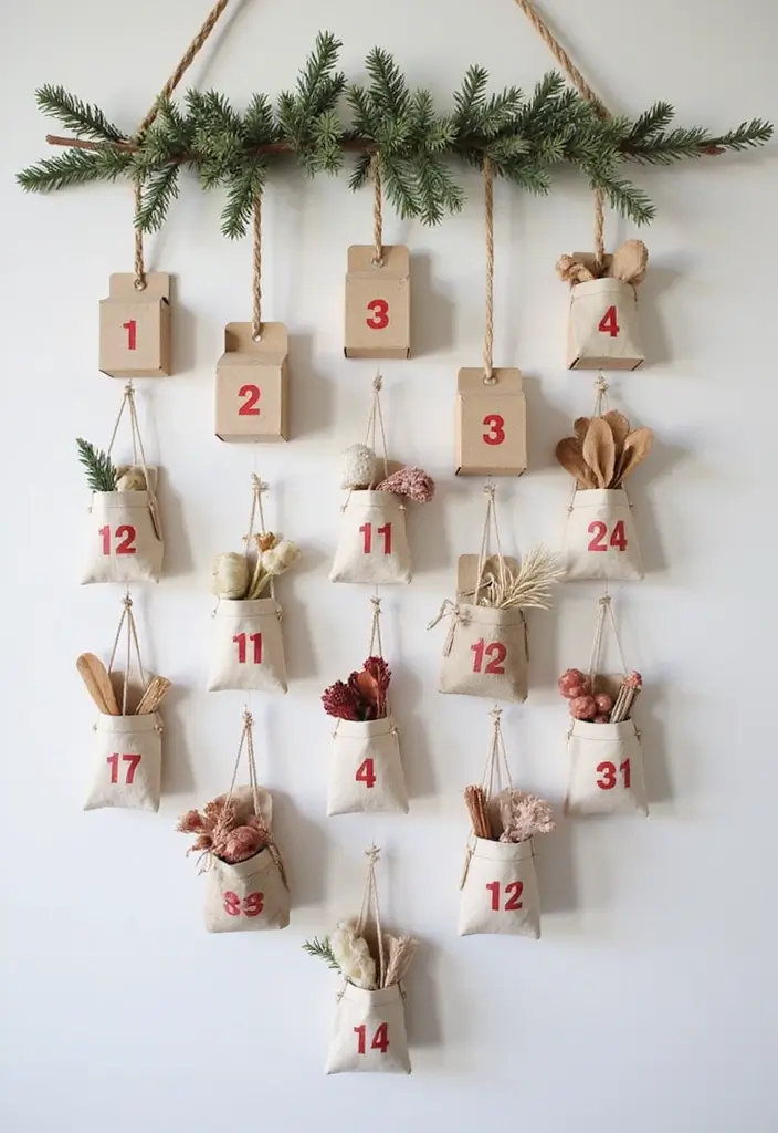 30+ DIY Scandinavian Christmas Decorations for Holiday Magic 15 30+ DIY Scandinavian Christmas Decorations for Holiday Magic - 15. DIY Advent Calendar