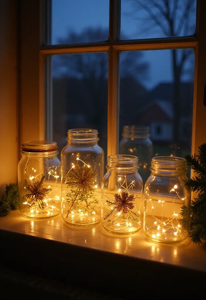 30+ DIY Scandinavian Christmas Decorations for Holiday Magic 23 30+ DIY Scandinavian Christmas Decorations for Holiday Magic - 23. Glowing Fairy Light Jars